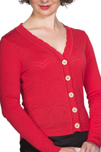 Banned - Cardigan a V rosso