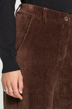 Carica l'immagine nel visualizzatore di Gallery, Ichi - Pantalone Velluto Costa larga Cioccolato