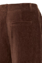 Carica l'immagine nel visualizzatore di Gallery, Ichi - Pantalone Velluto Costa larga Cioccolato