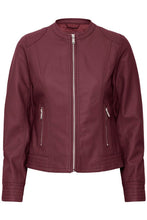 Carica l'immagine nel visualizzatore di Gallery, PROMO! BYoung - Giubbino finta pelle Bordeaux - ULTIMA XS