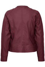 Carica l'immagine nel visualizzatore di Gallery, PROMO! BYoung - Giubbino finta pelle Bordeaux - ULTIMA XS
