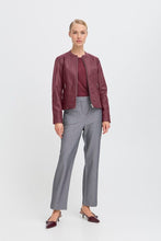 Carica l'immagine nel visualizzatore di Gallery, PROMO! BYoung - Giubbino finta pelle Bordeaux - ULTIMA XS