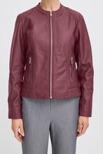 Carica l'immagine nel visualizzatore di Gallery, PROMO! BYoung - Giubbino finta pelle Bordeaux - ULTIMA XS