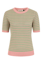 Carica l'immagine nel visualizzatore di Gallery, Banned - Maglia tricot mezza manica Rosa e Verde
