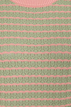 Carica l'immagine nel visualizzatore di Gallery, Banned - Maglia tricot mezza manica Rosa e Verde

