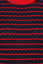 Carica l'immagine nel visualizzatore di Gallery, Banned - Maglia tricot mezza manica Blu e Rosso

