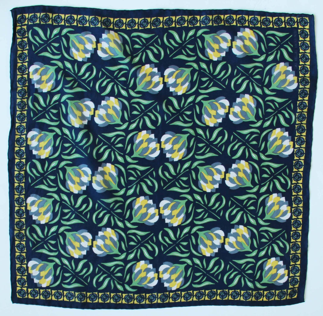 Foulard in seta Bergamotto Blu