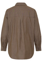 Carica l'immagine nel visualizzatore di Gallery, Ichi - Camicia Over Righe Caffè
