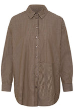 Carica l'immagine nel visualizzatore di Gallery, Ichi - Camicia Over Righe Caffè
