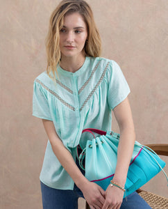 Surkana - Camicetta Acqua ricamo ajour - XS S