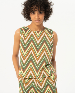 Surkana - Top ZigZag Verde - L e XL