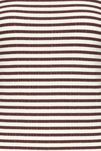 Carica l&#39;immagine nel visualizzatore di Gallery, Ichi - Tshirt a righe Bianco e Caffè
