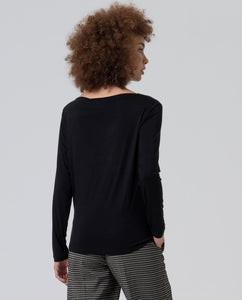 Surkana - Tshirt basic in bambù Nero