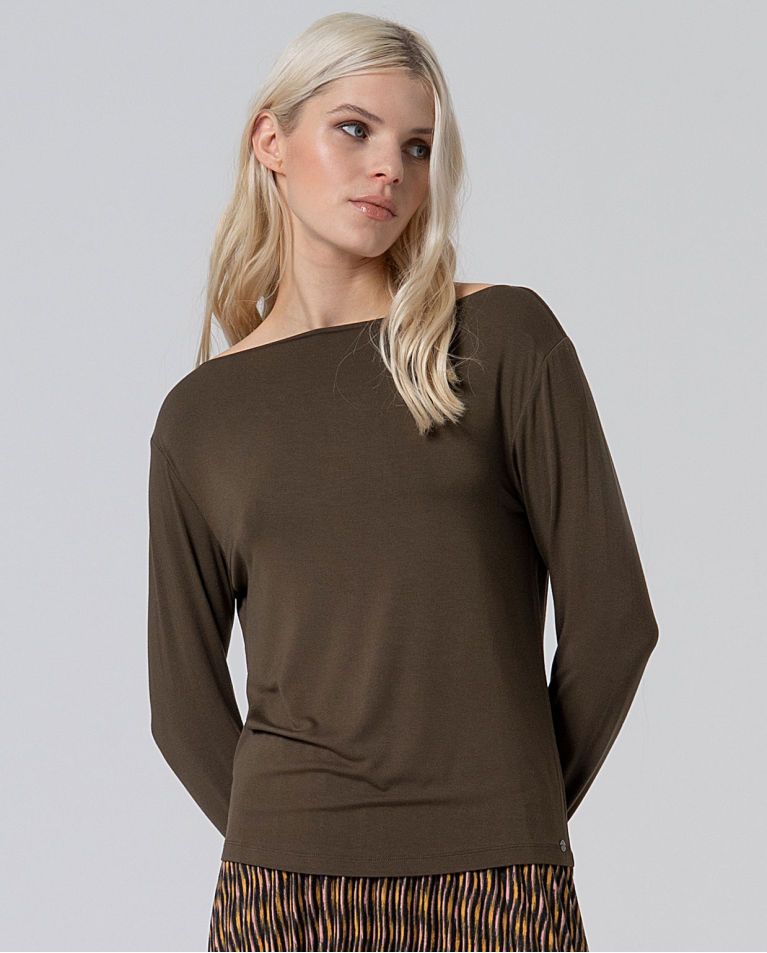 Surkana - Tshirt basic in bambù Verdone
