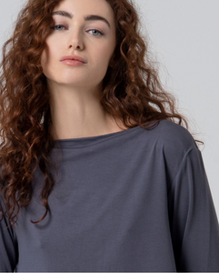 Surkana - Tshirt basic in bambù Grigio Perla