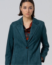 Carica l'immagine nel visualizzatore di Gallery, Surkana - Cappottino alcantara petrolio - M e L (veste abbondante)
