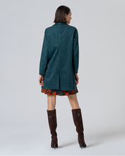 Carica l'immagine nel visualizzatore di Gallery, Surkana - Cappottino alcantara petrolio - M e L (veste abbondante)
