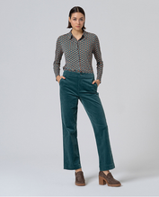 Carica l'immagine nel visualizzatore di Gallery, 50% Surkana - Pantalone dritto in velluto Petrolio - XS e XL
