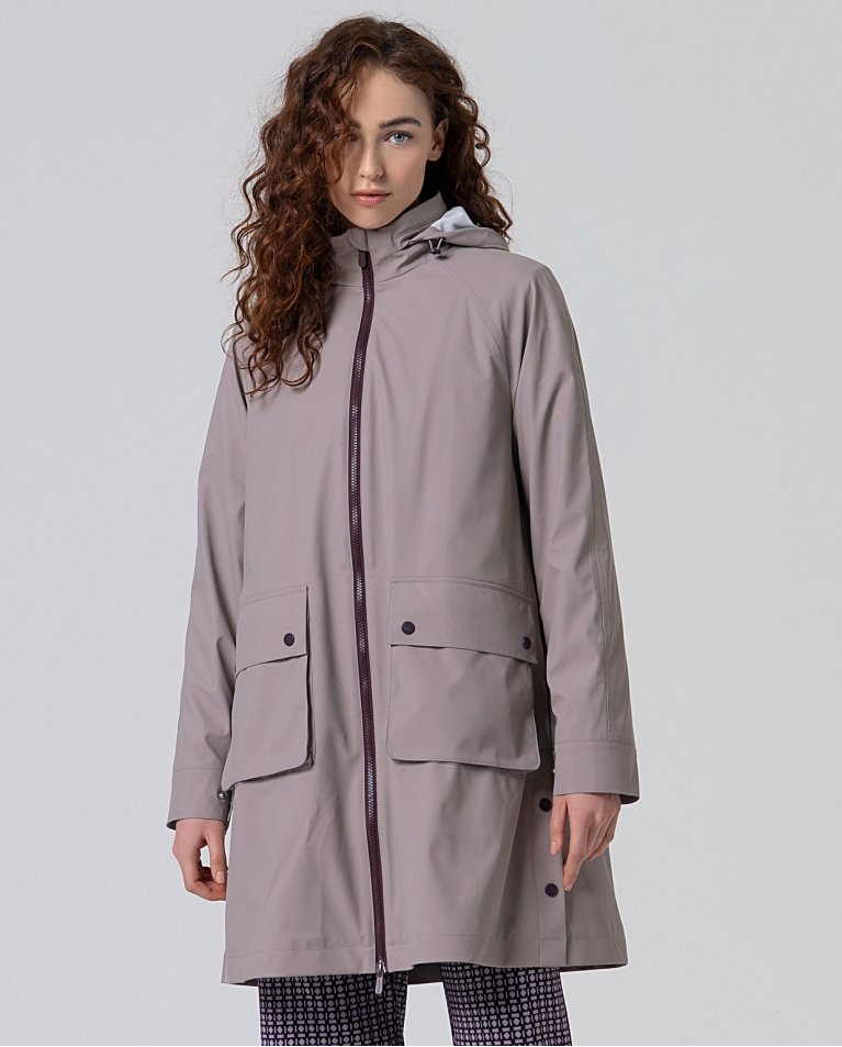 Surkana - Impermeabile con fodera in pile Malva