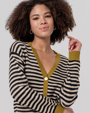 Carica l'immagine nel visualizzatore di Gallery, Surkana - Cardigan Righe Fun Nero
