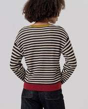 Carica l'immagine nel visualizzatore di Gallery, Surkana - Cardigan Righe Fun Nero
