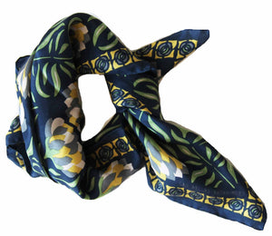 Foulard in seta Bergamotto Blu