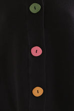 Carica l'immagine nel visualizzatore di Gallery, Compania Fantastica - Cardigan Nero bottoni colorati
