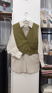 50% Ichi - Gilet Verde muschio - L