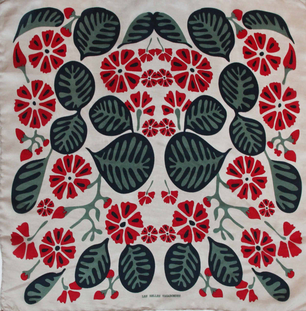 Foulard in seta Tahiti Rosso