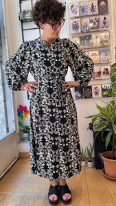 Ichi - Abito lungo india nero - S (oversize)