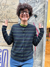 Carica l'immagine nel visualizzatore di Gallery, Compania Fantastica - Cardigan Blu Fiorellini
