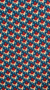 Surkana - Tshirt manica lunga Flora Petrolio
