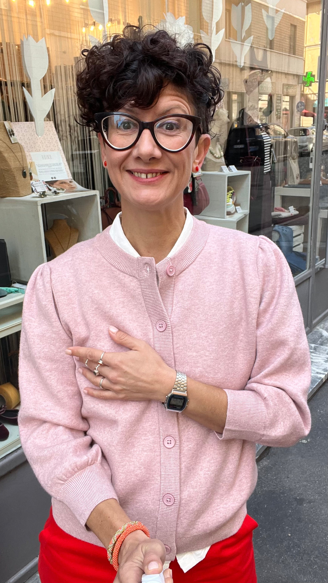 BYoung - Cardigan Rosa