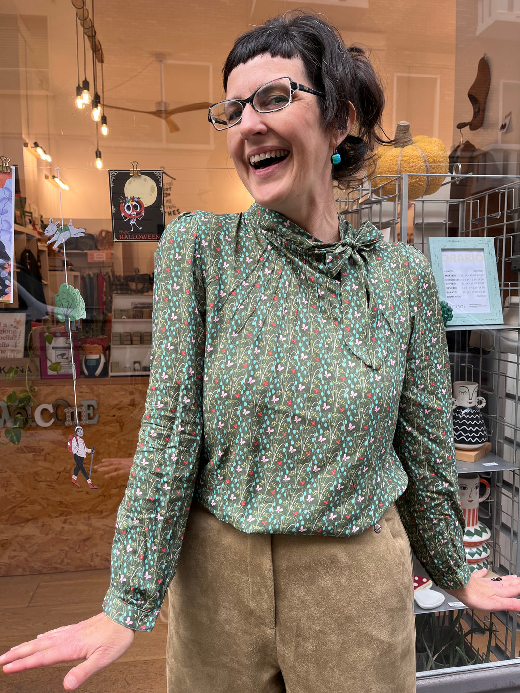 Circus - Camicetta fiocco Fiori d'autunno