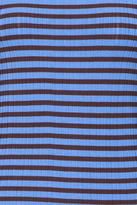 Ichi - Tshirt a righe Azzurro e Caffè