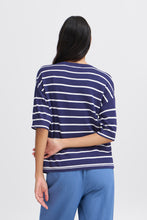 Carica l&#39;immagine nel visualizzatore di Gallery, BYoung - Tshirt righe in filato di viscosa - Blu
