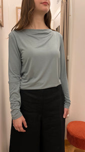 Surkana - Tshirt basic in bambù Azzurro polvere chiaro