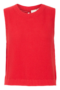 Ichi - Gilet rosso fiocchetti