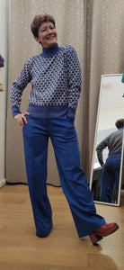Ichi - Pantalone classic Blu Elettrico