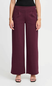 Ichi - Pantalone Kate Bordeaux cropped