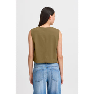 50% Ichi - Gilet Verde muschio - L