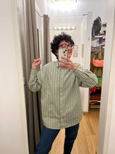 Carica l'immagine nel visualizzatore di Gallery, Ichi - Camicia Over Righe Verde

