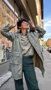 Surkana - Impermeabile con fodera in pile Grigio