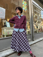 Carica l'immagine nel visualizzatore di Gallery, BYoung - Gonna Scozzese Bordeaux e Azzurro
