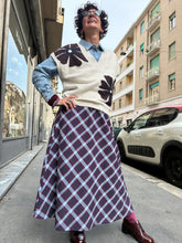 Carica l'immagine nel visualizzatore di Gallery, BYoung - Gonna Scozzese Bordeaux e Azzurro
