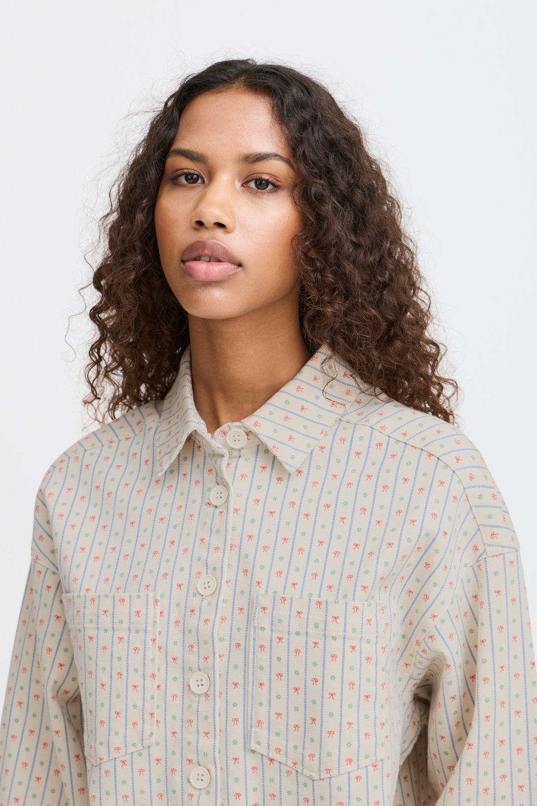 Ichi - Giubbino Jeans fiocchetti