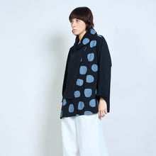 Carica l'immagine nel visualizzatore di Gallery, Vintage - Maglia asimmetrica Pois grigio
