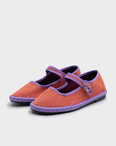 Ballerine Espadrillas Mattone e Lilla