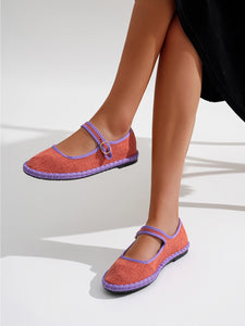 Ballerine Espadrillas Mattone e Lilla