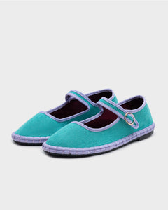 Ballerine Espadrillas Turchese e Lilla